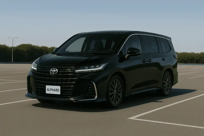 Toyota Alphard tampak depan — rental mobil mewah di Kendari